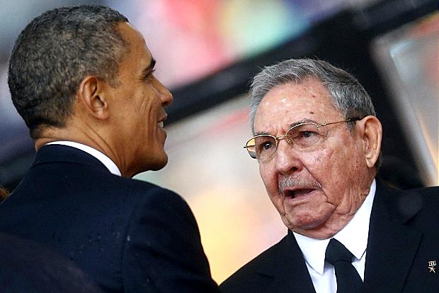 Obama and Raul Castro