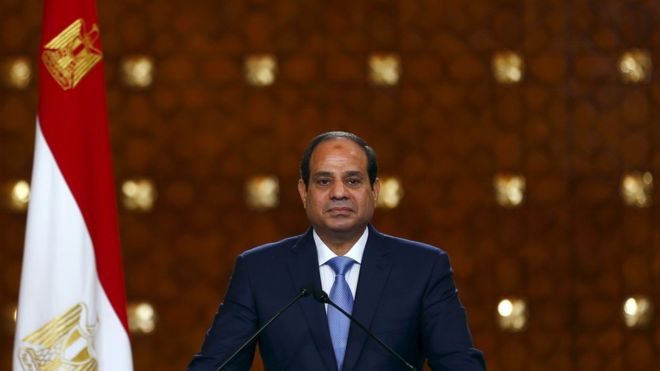 Egyptian President Abdul Fattah al- Sisi