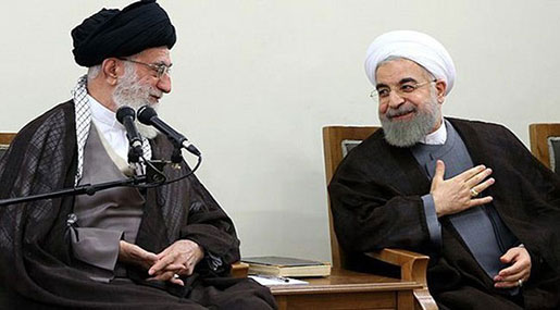 Imam Khamenei and Prseident Hassan Rouhani 