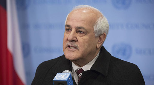 Riyad Mansour, the Palestinian envoy to the UN