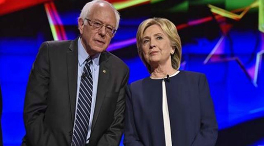 Hilary Clinton and Bernie Sanders