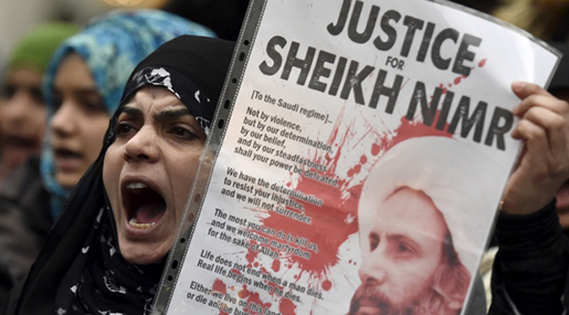 Saudi, Bahrain Mark Thousands Protesting for Sheikh al-Nimr