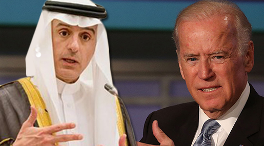 US Vice President Joe Biden and Saudi Minister Adel al-Jubeir