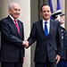 Hollande Meets Peres, Lashes Outs at Russia, Iran