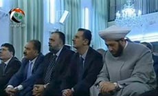 Al-Assad Appears in Eid Prayers, Refutes Claims of Convoy Attack