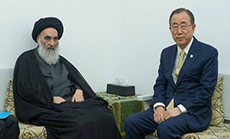 UN’s Ban Ki Moom Seeks Advice on Iraq Crisis From Ayatollah Sistani 