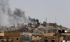 Yemen TV Building on Fire As Mortars Hit Capital