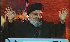 Sayyed Nasrallah Appears in Person from Sayyed Shuhada Complex: Our Battle is with Takfiris, ’Israel’