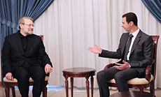 Larijani Meets Al-Assad: Syria Paying Price for Resisting ’Israel’