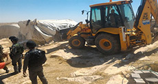 ’Israeli’ Forces Demolish Structures, Assault Locals in W Bank Village

