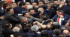 Fists Fly as Turkey Moves to Bolster Erdogan Powers