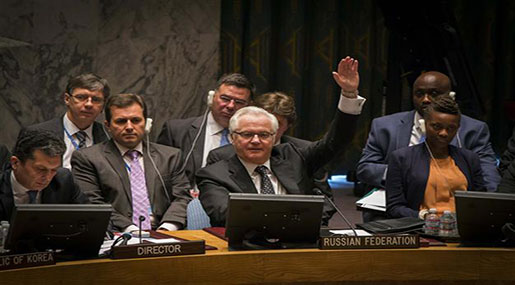 Russia Vetoes UNSC on Syria ’Chemical Attack’