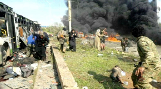 Witnesses: Militants Lured Evacuees Out of Buses before Blast