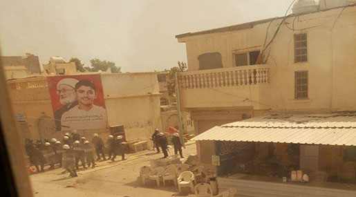 #Diraz: Regime Mercenaries Shooting inside Sheikh Qassim's House