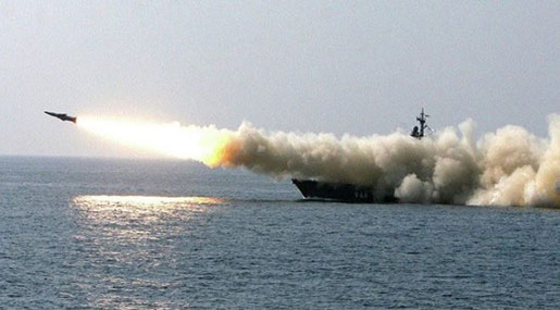 Russian Navy Fire 6 Cruise Missiles on Daesh in Syria