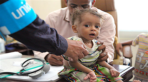 Malnourished Children of Yemen, Africa at Risk of Death from Cholera
