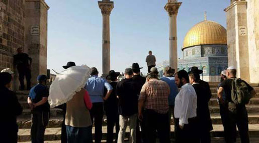 ‘#Israeli' Settlers Storm Al-Aqsa Mosque Backed by Occupation Army