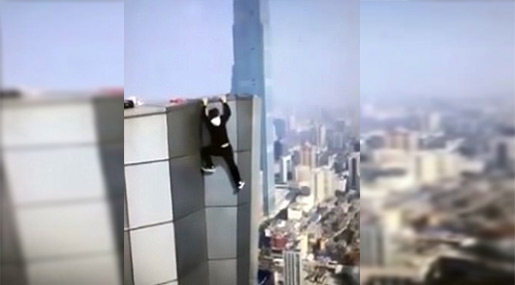Chinese Daredevil Films His Own Death!