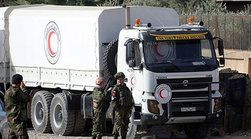 ICRC: 13 Trucks of Aid Enter Syria’s Eastern Ghouta