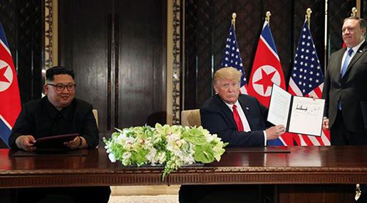 Trump, Kim Sign ‘Comprehensive’ Document after Historic Summit