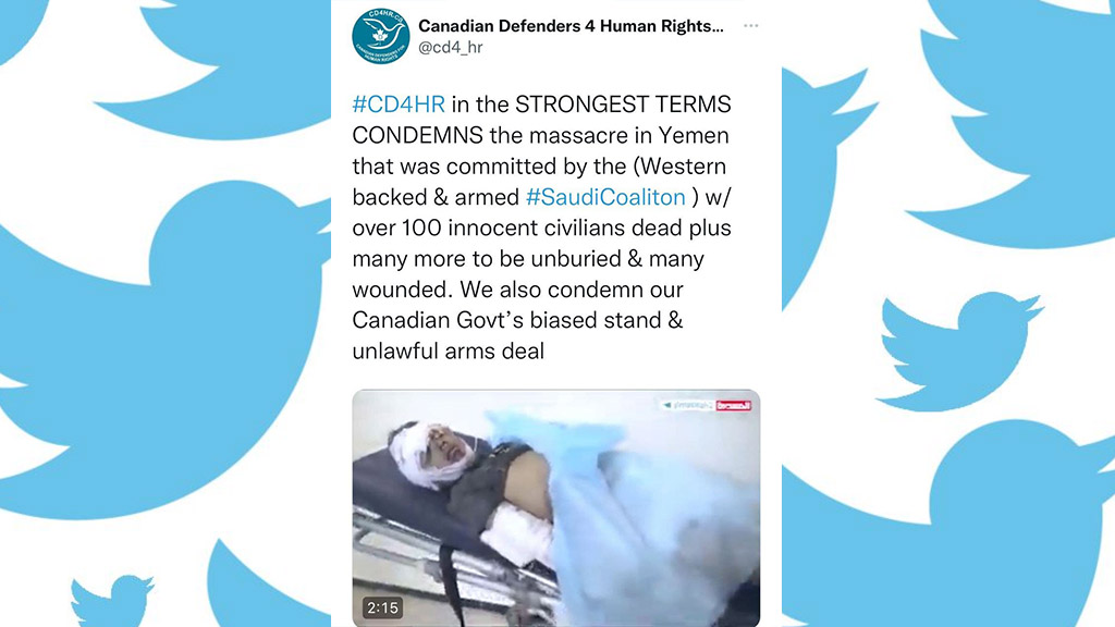 Canada’s CD4HR Condemns the Heinous Attack on Yemen, Persists to Speak Up for the World’s Oppressed