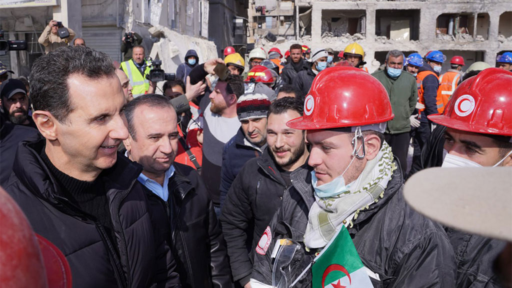 Assad Visits Quake-hit Aleppo, Promises Nonstop Efforts to Ease People’s Suffering
