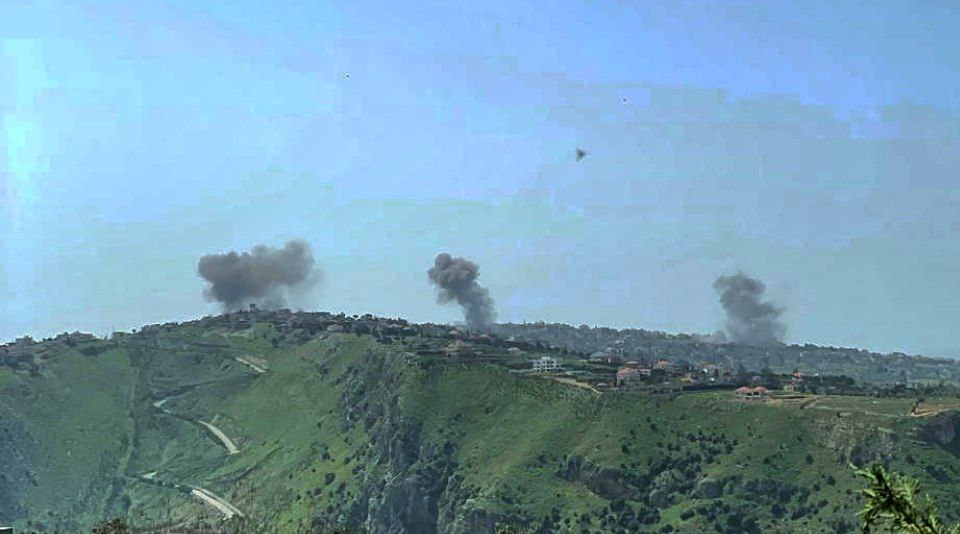 “Israeli” warplanes raid Taybeh, South Lebanon.
