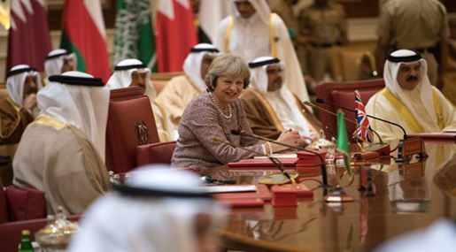 UK PM Theresa May in GCC meeting 