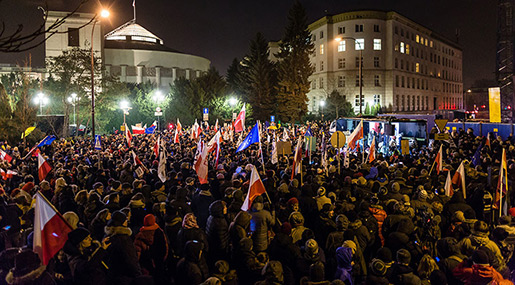 Polish protesters 