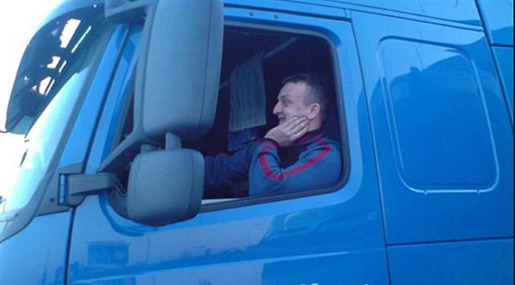 Polish truck driver Lukasz Urban 