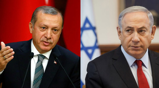 Turkish President Tayyip Erdogan and "Israeli" Prime Minister Benjamin Netanyahu