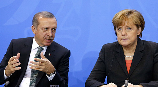 German chancellor Angela Merkel and Turkish President Recep Tayyip Erdogan 