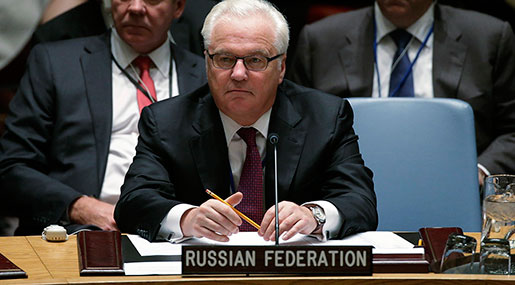Russia's Ambassador to the United Nations  Vitaly Churkin