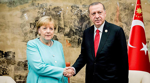 German Chancellor Angela Merkel and Turkish President Recep Tayyip Erdogan 