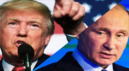 Russian President Vladimir Putin and US Presidential Candidate Donald Trump