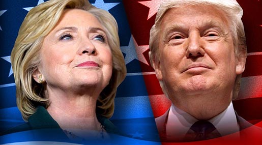 US 2016 Presidential candidates Donald Trump and Hillary Clinton