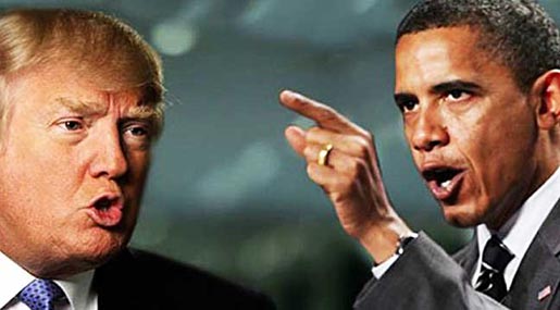 US President Barack Obama and presidential candidate Donald Trump