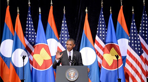 US President Barack Obama in the G20 Summit in Laos 