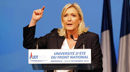 France's National Front Leader Marie Le Pen 