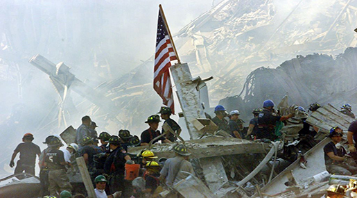 September 11 attack scene 