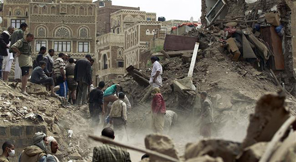 Destruction in Yemen