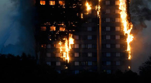 Massive Blaze Engulfs 27-Story Block in W London