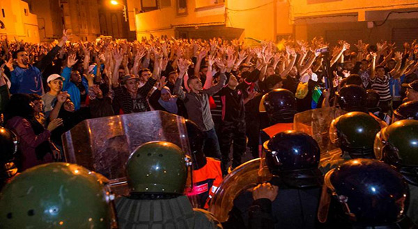 Protesters in Morocco