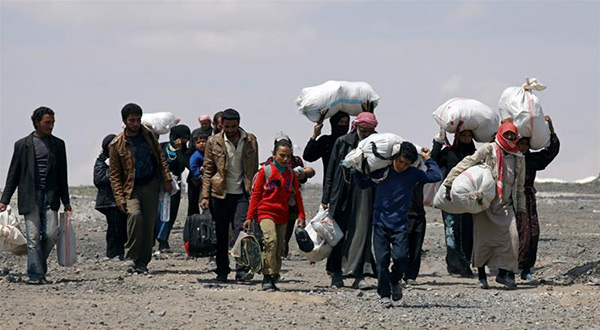 Syrians fleeing Raqqa