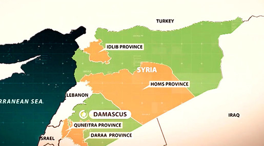 Map of the safe zones in Syria 