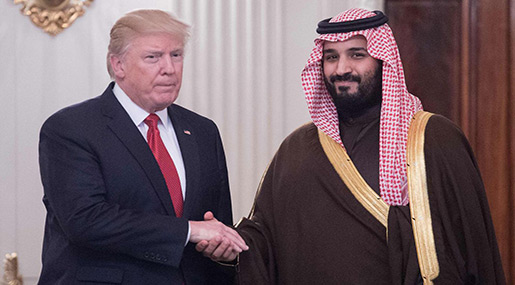 US President Donald Trump and Deputy Crown Prince Mohammad bin Salman 