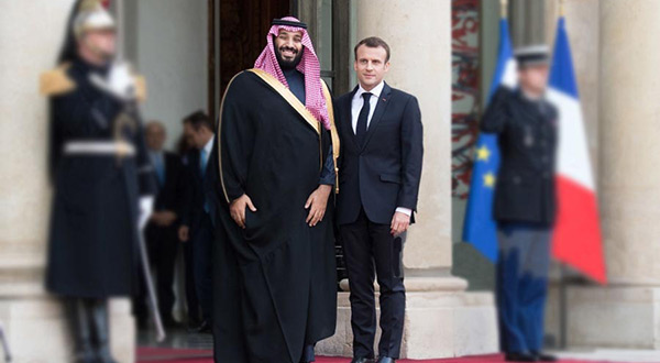 Saudi Crown Prince MBS and French President Emmanuel Macron