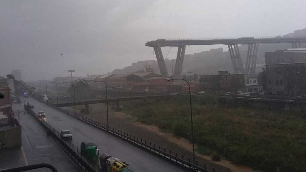 Italy Motorway Bridge Collapses Over Genoa, Dozens Feared Dead
