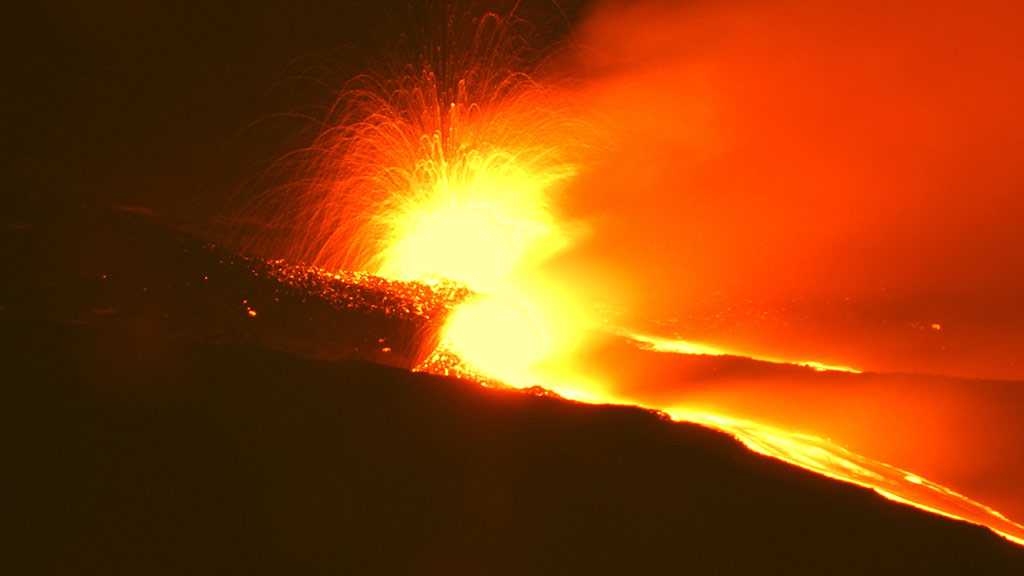 Mount Etna Erupt, Spewing Lava and Ash over Skies of Sicily