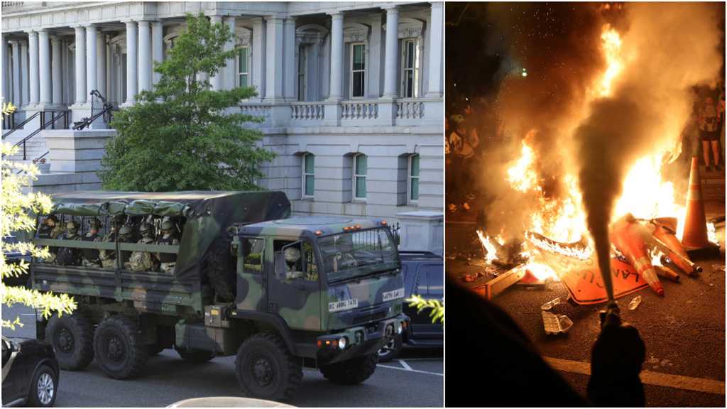 US National Guard Hit Streets in DC amid Reports Trump Considering More Active-Duty Troops To Quell Protests